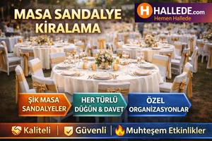 Masa Sandalye Kiralama
